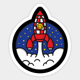 Rocket To The Moon Sticker